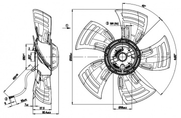 Ventilator axial de aspiratie EBM A4E 300-AS72-02/S
